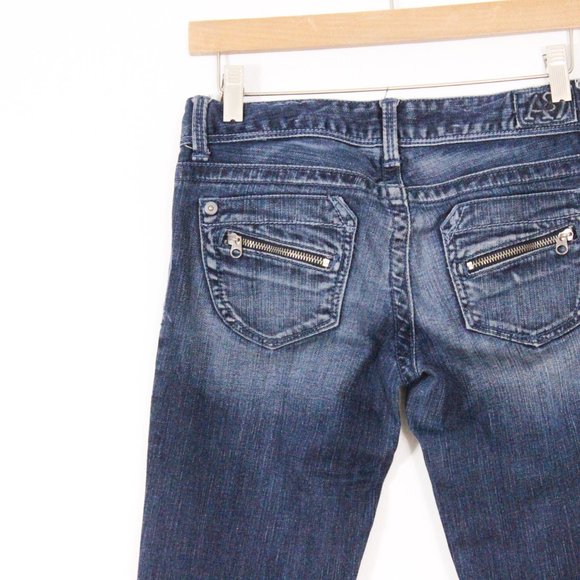 *Aeropostale Bayla Dark Wash Zipper Skinny Jeans - Picture 5 of 6